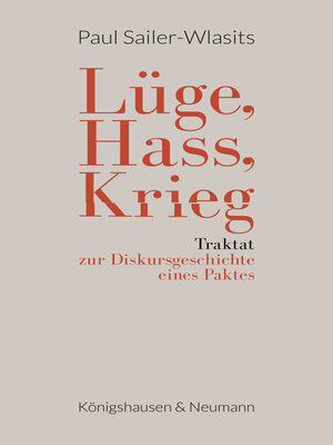 cover image of Lüge, Hass, Krieg